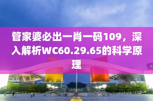 管家婆必出一肖一码109，深入解析WC60.29.65的科学原理