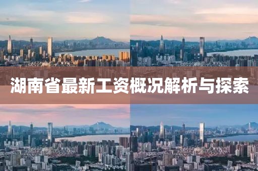 湖南省最新工资概况解析与探索