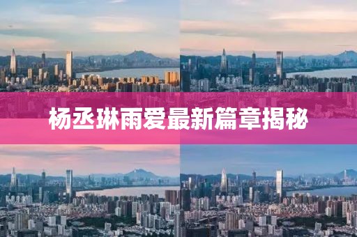 杨丞琳雨爱最新篇章揭秘
