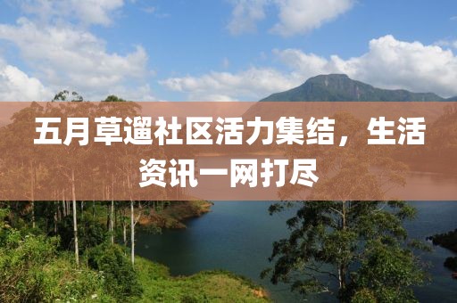 五月草遛社区活力集结，生活资讯一网打尽