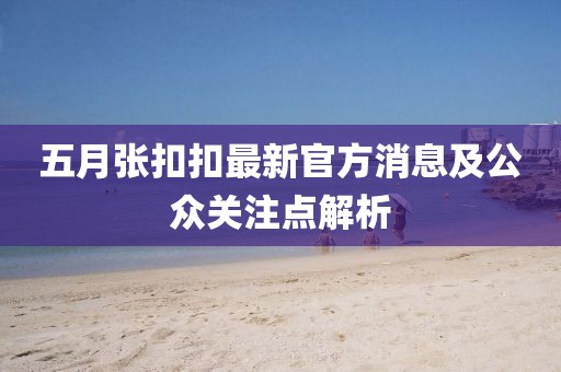 五月张扣扣最新官方消息及公众关注点解析