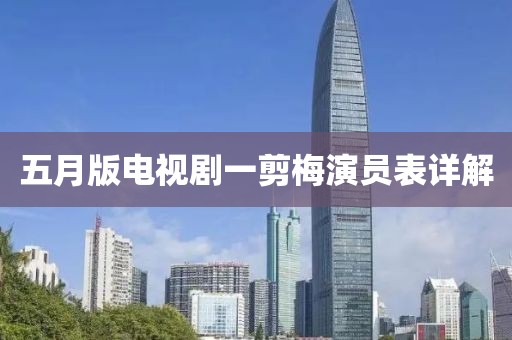五月版电视剧一剪梅演员表详解