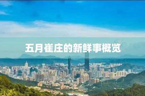 五月崔庄的新鲜事概览