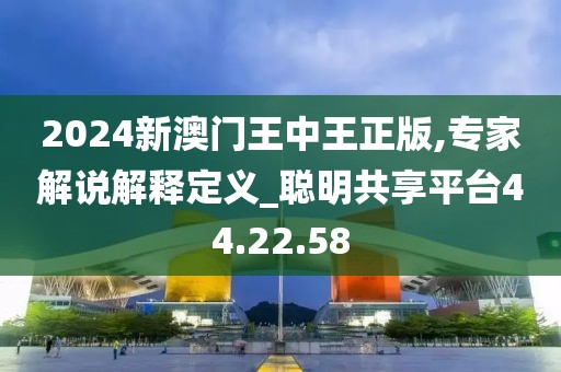 2024新澳门王中王正版,专家解说解释定义_聪明共享平台44.22.58